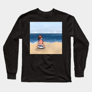 lady on the beach Long Sleeve T-Shirt